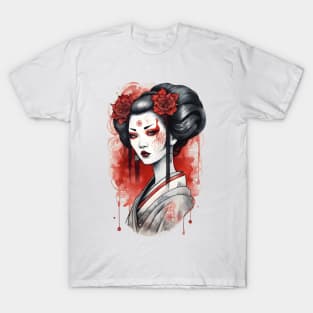 Demonic geisha black and red T-Shirt